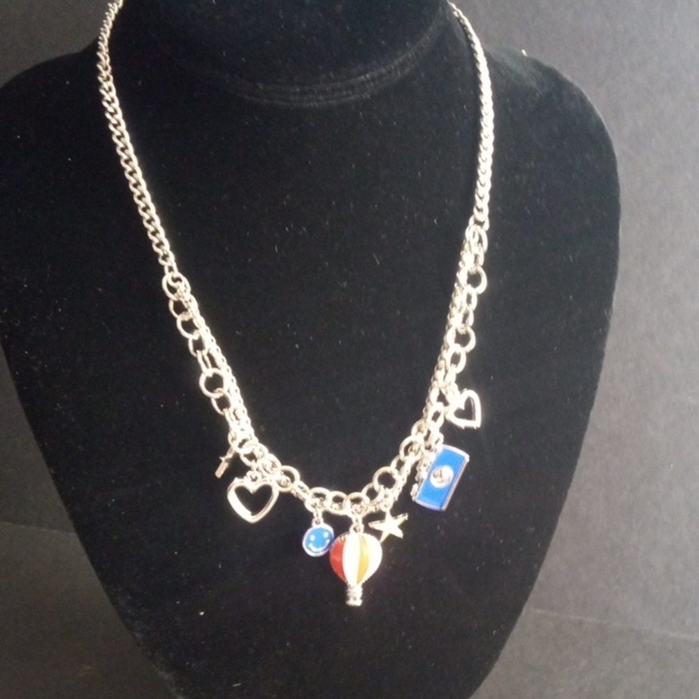 Paparazzi Silver Necklace with Colorful Charms